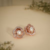 Floral Pearl Stud Earrings