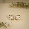 Pearl Clover Luxe Stud Earrings – 18K Gold Plated Anti-Tarnish Earrings