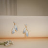 Ice Crystal Petal Drop Earrings – 18K Gold Plated Anti-Tarnish Earrings