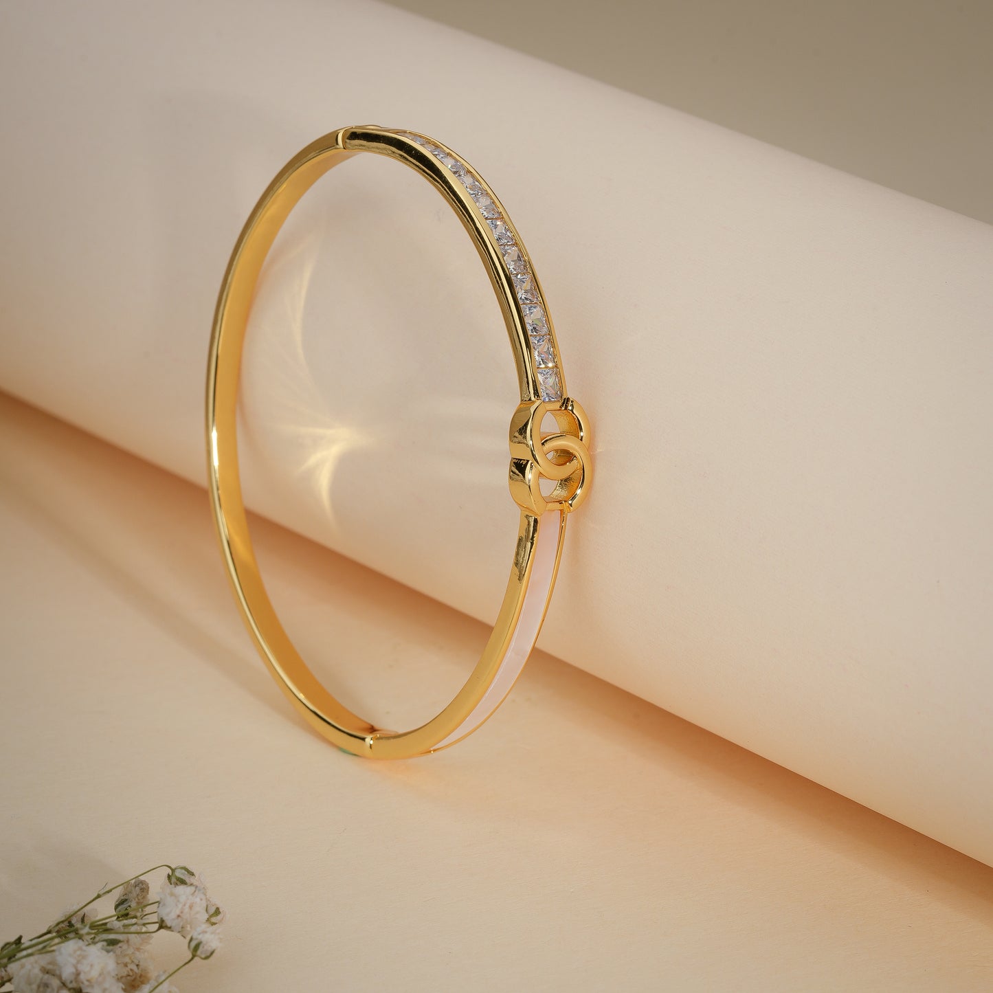 18K Gold Coated Crystal Link Bracelet – Anti Tarnish Demi-Fine Jewellery