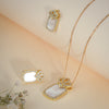 Royal Crown Pearl Pendant & Earrings Set
