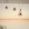 Aurora Floral Mother-of-Pearl Pendant Set