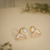 Pearl Leaf Stud Earrings