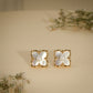 Pearl Blossom Stud Earrings – 18K Gold Plated Anti-Tarnish Earrings