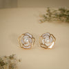 Mother of Pearl Floral Stud Earrings – Anti Tarnish Gold Plated