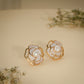 Mother of Pearl Floral Stud Earrings – Anti Tarnish Gold Plated