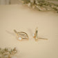 Crystal Leaf Pearl Stud Earrings – Elegant Nature Inspired Design