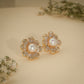 Radiant Pearl Bloom Stud Earrings – 18K Gold Plated Anti-Tarnish Earrings