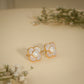 Pearl Clover Stud Earrings – 18K Gold Plated Anti-Tarnish Earrings