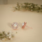 Celestial Pearl Halo Stud Earrings – Rose Gold Plated Anti-Tarnish Earrings