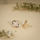 Pearl Clover Luxe Stud Earrings – 18K Gold Plated Anti-Tarnish Earrings