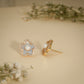 Pearl Blossom Crystal Stud Earrings – 18K Gold Plated Anti-Tarnish Earrings