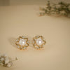 Star Bloom Pearl Stud Earrings