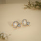Pearl Heart Halo Stud Earrings – 18K Gold Plated Anti-Tarnish Earrings