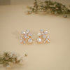 Pearl Blossom Floral Stud Earrings – 18K Gold Plated Anti-Tarnish Earrings