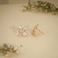Pearl Blossom Floral Stud Earrings – 18K Gold Plated Anti-Tarnish Earrings