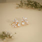 Pearl Blossom Floral Stud Earrings – 18K Gold Plated Anti-Tarnish Earrings