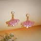 Blush Pearl Floral Drop Earrings – 18K Gold Plated Anti-Tarnish Earrings