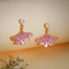 Blush Pearl Floral Drop Earrings – 18K Gold Plated Anti-Tarnish Earrings