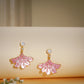 Blush Pearl Floral Drop Earrings – 18K Gold Plated Anti-Tarnish Earrings