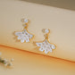 18K Gold Coated Pearl Leaf Drop Earrings – Anti Tarnish Demi-Fine Jewellery