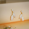 Crystal Petal Drop Earrings – 18K Gold Plated Anti-Tarnish Earrings