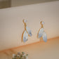Ice Crystal Petal Drop Earrings – 18K Gold Plated Anti-Tarnish Earrings
