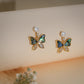 Midnight Butterfly Pearl Drop Earrings – 18K Gold Plated Anti-Tarnish Earrings