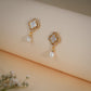 Pearl Clover Drop Earrings – 18K Gold Plated Anti-Tarnish Earrings