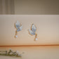 Ice Crystal Butterfly Pearl Drop Earrings – 18K Gold Plated Anti-Tarnish Earrings
