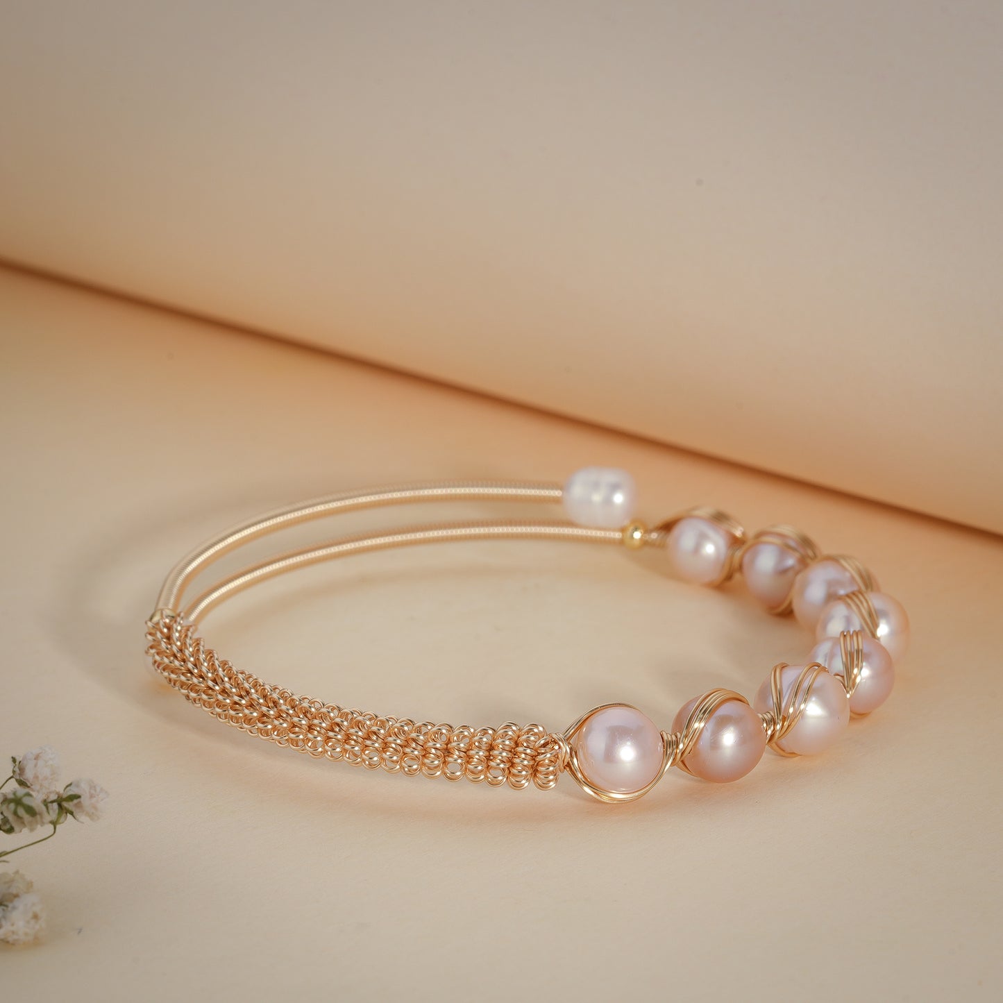 18K Gold Coated Pearl Adjustable Bracelet – Anti Tarnish Demi-Fine Jewellery