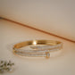 18K Gold Coated Crystal Nail Bracelet – Anti Tarnish Demi-Fine Jewellery