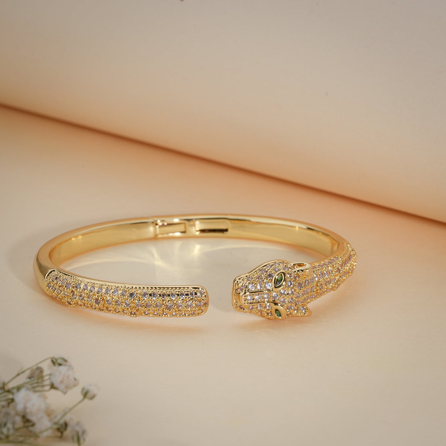 18K Gold Coated Panther Crystal Bracelet – Anti Tarnish Demi-Fine Jewellery