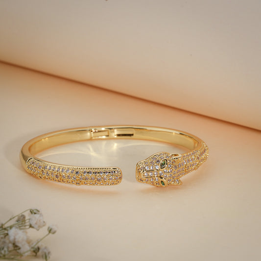 18K Gold Coated Panther Crystal Bracelet – Anti Tarnish Demi-Fine Jewellery
