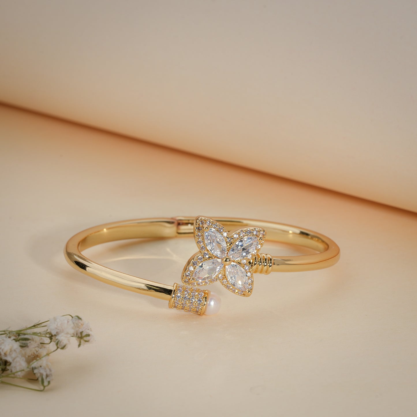 18K Gold Coated Butterfly Crystal Bracelet – Anti Tarnish Demi-Fine Jewellery