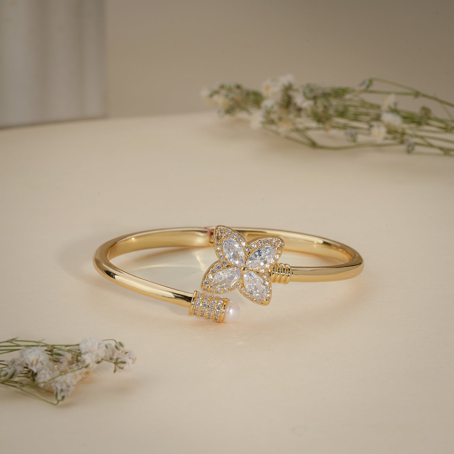 18K Gold Coated Butterfly Crystal Bracelet – Anti Tarnish Demi-Fine Jewellery