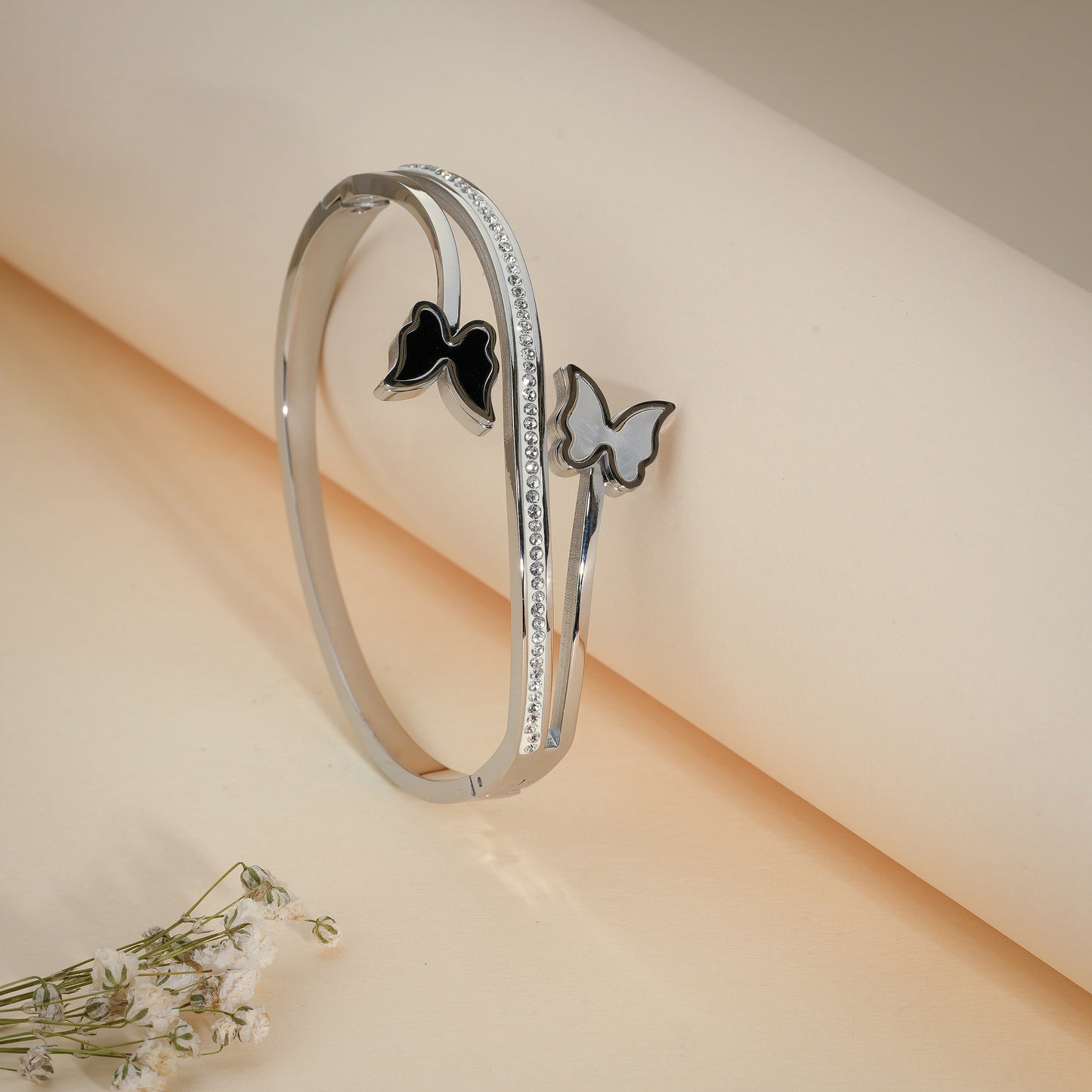 White Gold Coated Butterfly Crystal Bracelet – Anti Tarnish Demi-Fine Jewellery