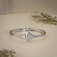 White Gold Coated Crystal Cuff Bracelet – Anti Tarnish Demi-Fine Jewellery
