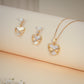 Pearl Heart Pendant & Earrings Set