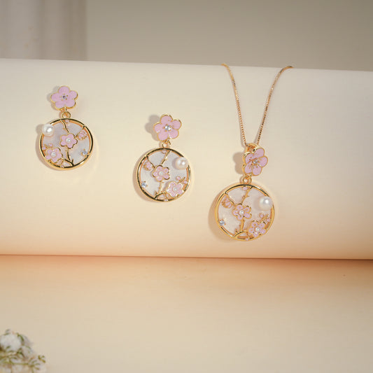 Blossom Pearl Pendant Set