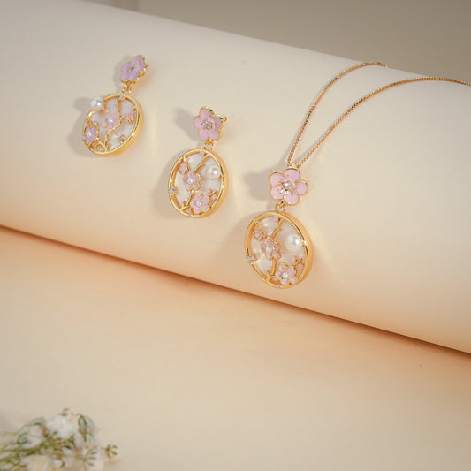 Blossom Pearl Pendant Set