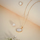 Classic Mother-of-Pearl Circle Pendant Set