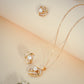 Pearl Swirl Gold Pendant Set