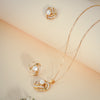 Pearl Swirl Gold Pendant Set