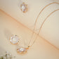 Floral Pearl Statement Pendant Set