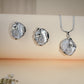 Elegant Baroque Pearl Pendant Set with CZ – Silver Finish Designer Jewelry