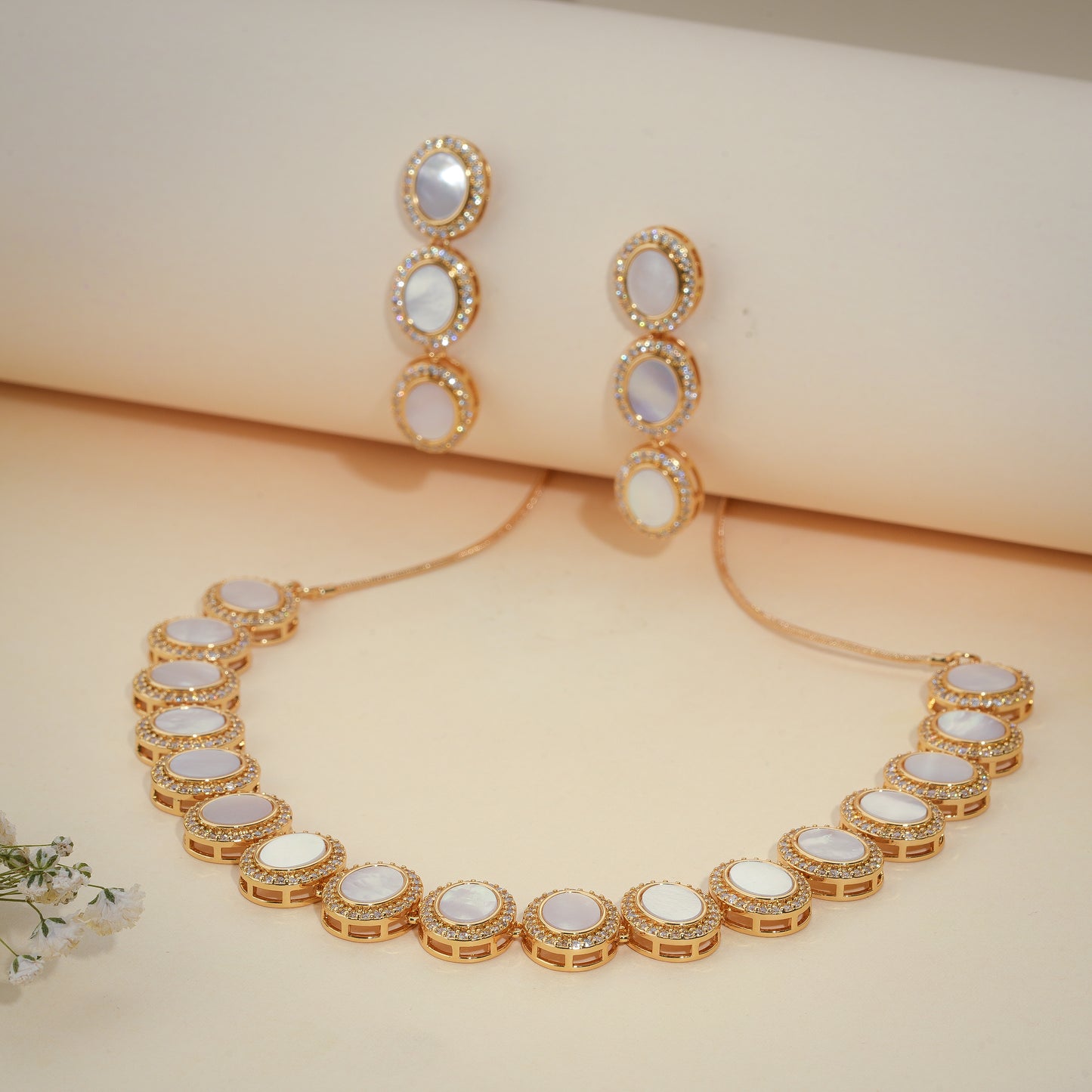 Teardrop Pearl Droplet Necklace Set